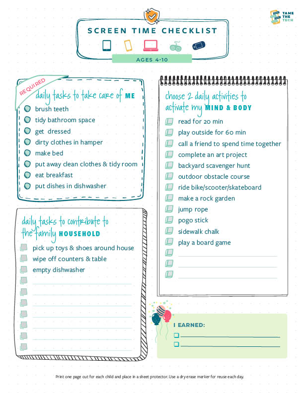 Tame the Tech Printable
