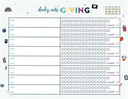 Daily Acts of Giving Habit Tracker